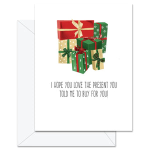 Buy For You Greeting Card