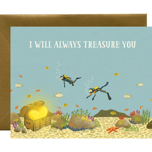Treasure Scuba Divers Greeting Card