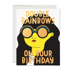 Double Rainbows Greeting Card