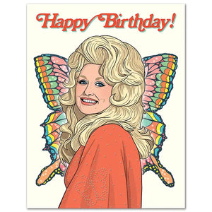 Dolly 70'S Butterfly Birthday Greeting Card