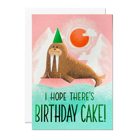 Birthday Walrus Greeting Card