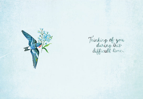 Swallows Sympathy Greeting Card