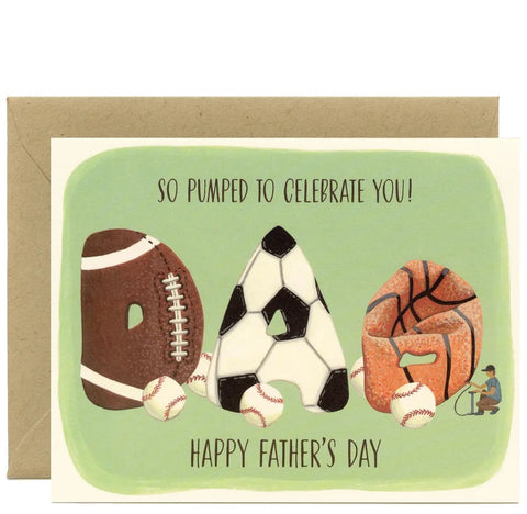 Pumped Up Dad Greeting Card