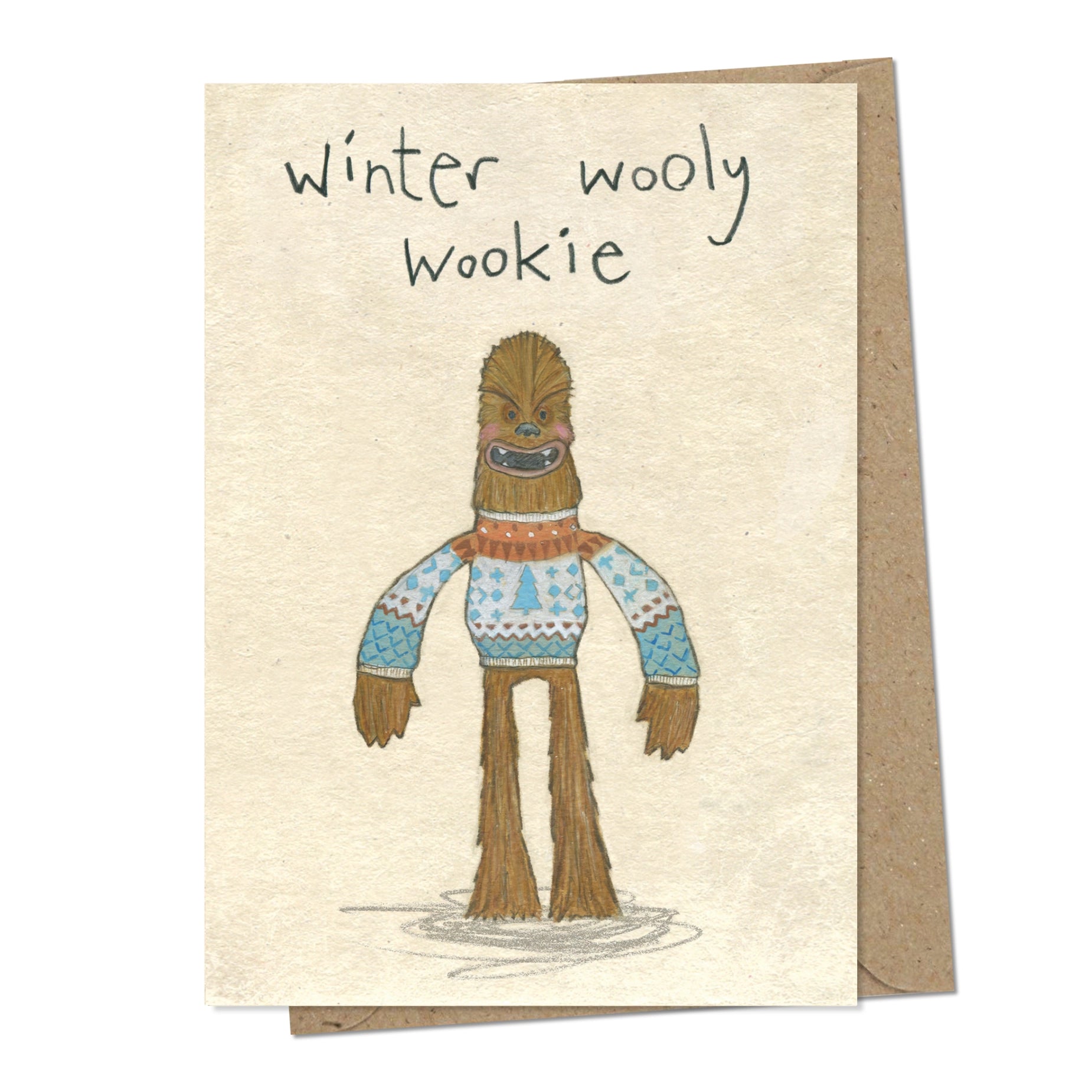 Winter Wooly Wookie Greeting Card