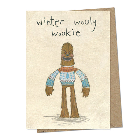 Winter Wooly Wookie Greeting Card