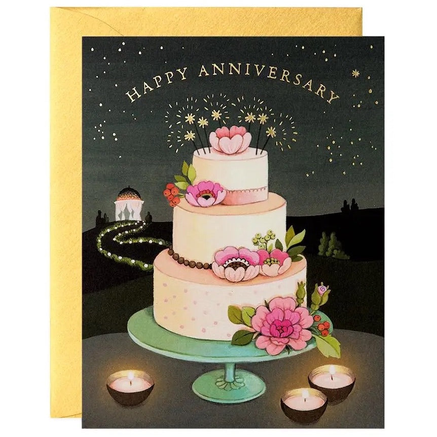 Anniversary Cake Greeting Card