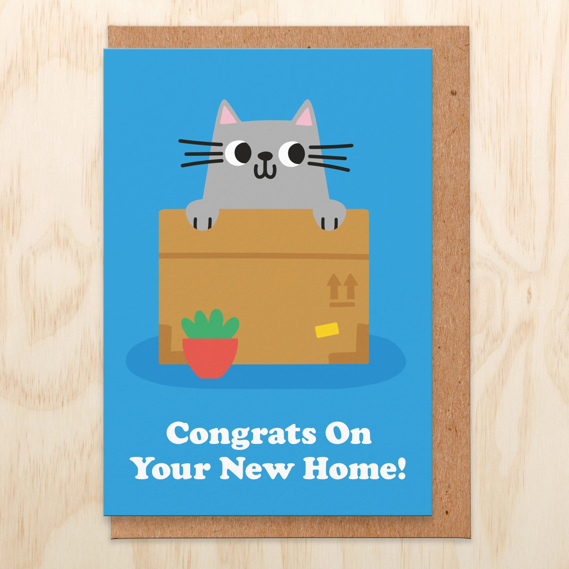 Kitty Cat New Home Greeting Card