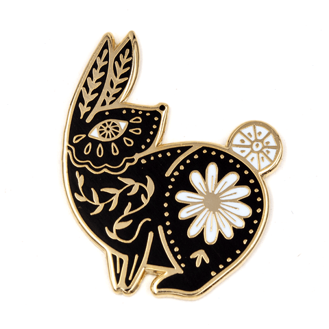 Folk Rabbit Enamel Pin