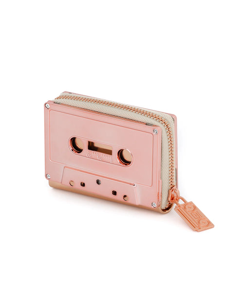 Cassette Tape Wallet - Rose Gold Chrome