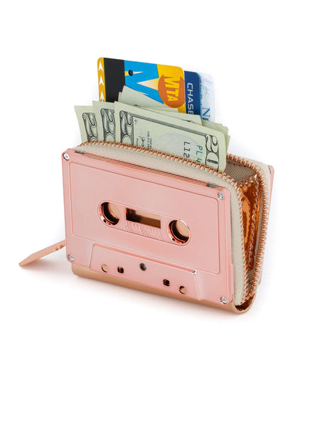 Cassette Tape Wallet - Rose Gold Chrome