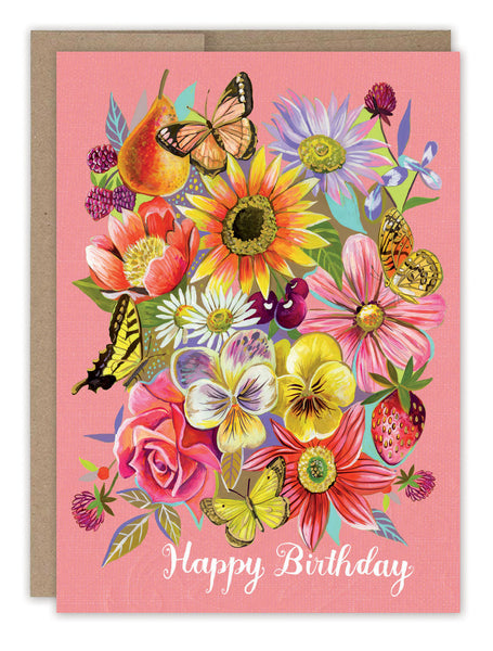 Peach Bouquet Greeting Card