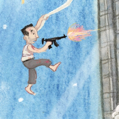 Die Hard Christmas Greeting Card