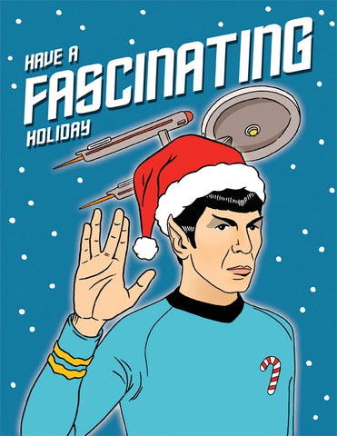 Spock Fascinating Holiday Greeting Card