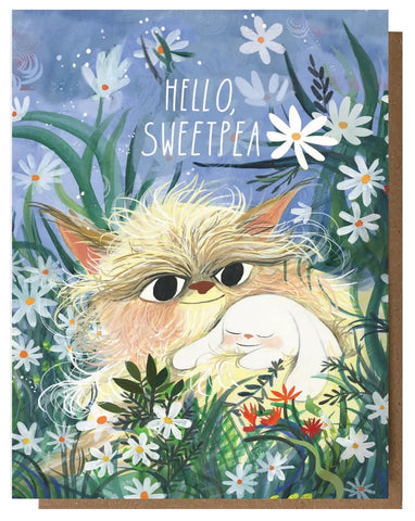 Hello Sweetpea Greeting Card