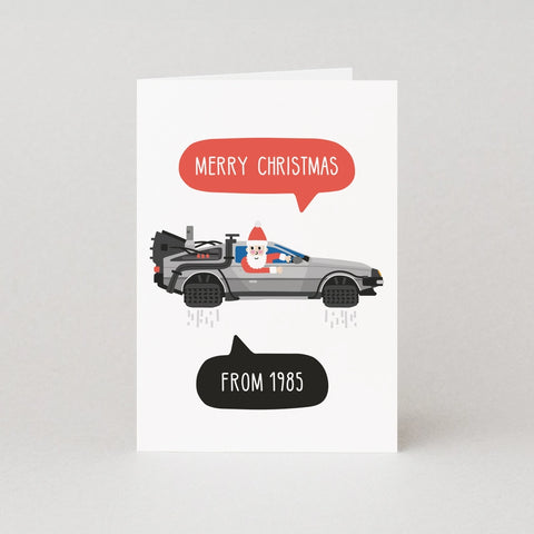 Delorean Christmas Greeting Card