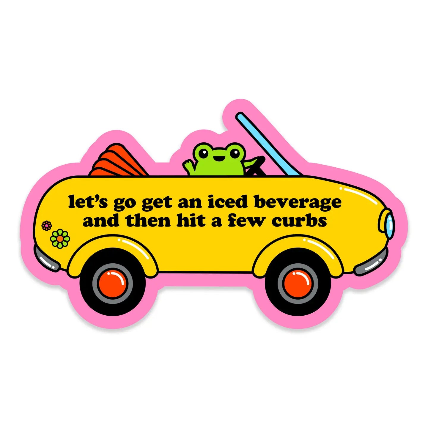 Bad Driver Frog Sticker