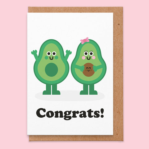 Avocado New Baby Greeting Card