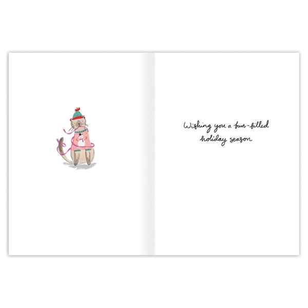 Dogs Making Spirits Bright Greeting Card
