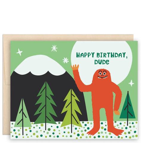 Bigfoot Dude Greeting Card