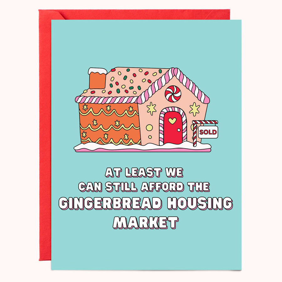 Gingerbread Housing Market Greeting Card