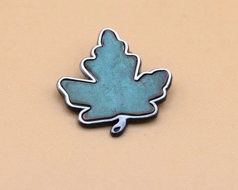 Maple Leaf Brooch Pewter