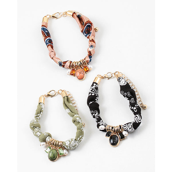 Bandana Knot Charm Bracelet