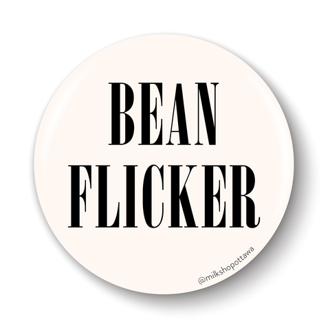 Bean Flicker Ivory Pinback Button