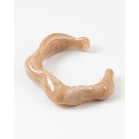 Bubbled Marbled Resin Cuff Mocha