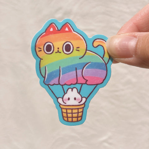 Bunnymobile Hot Air Balloon Sticker