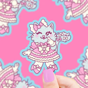 Blue Kitty Sticker