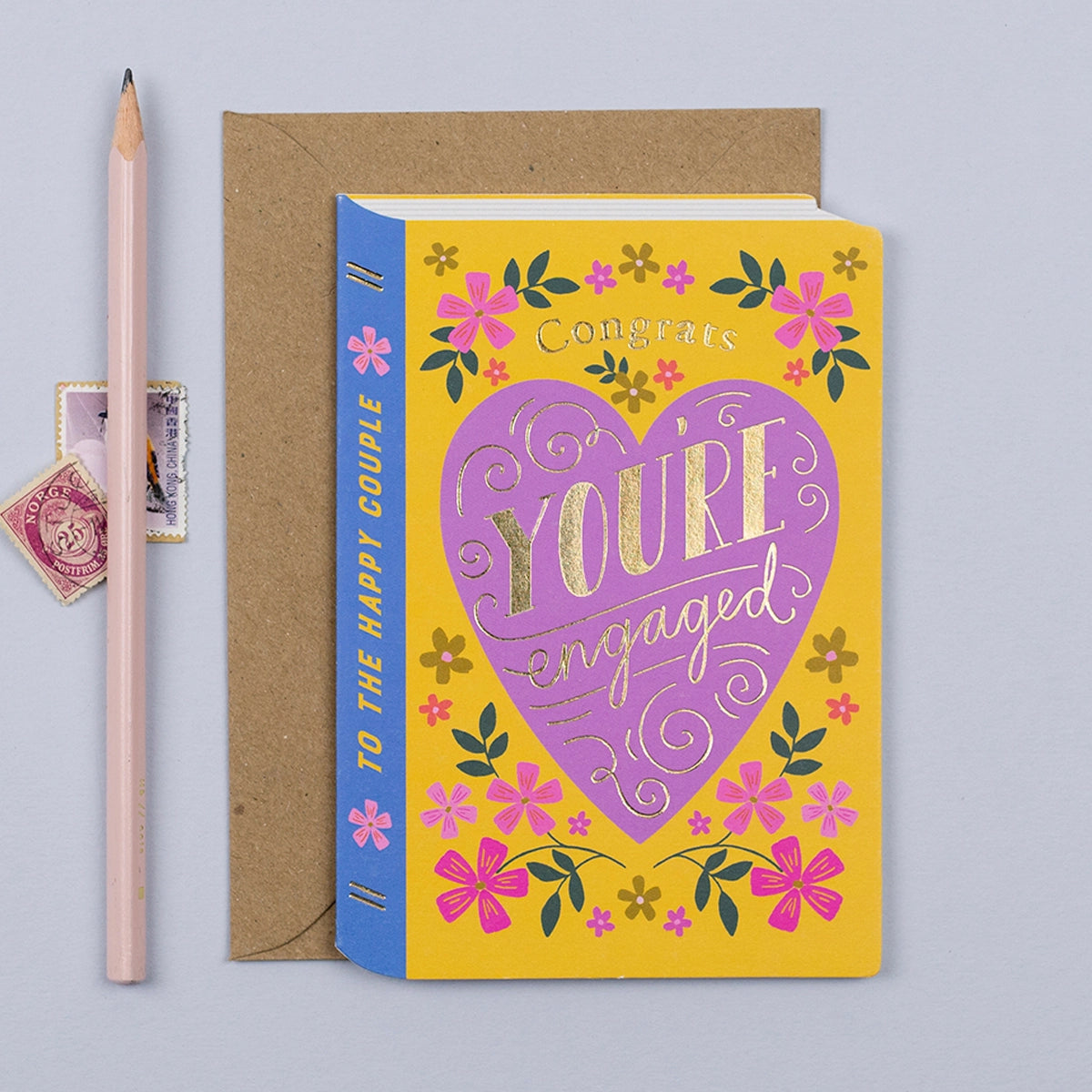 Book Engagement Greeting Card