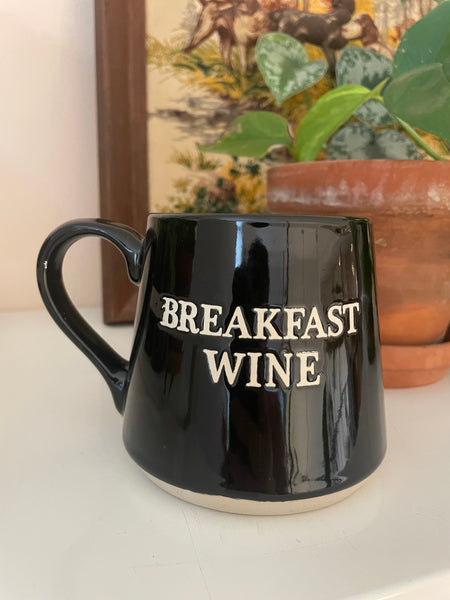 Breakfast Wine Wide Bottom Mug