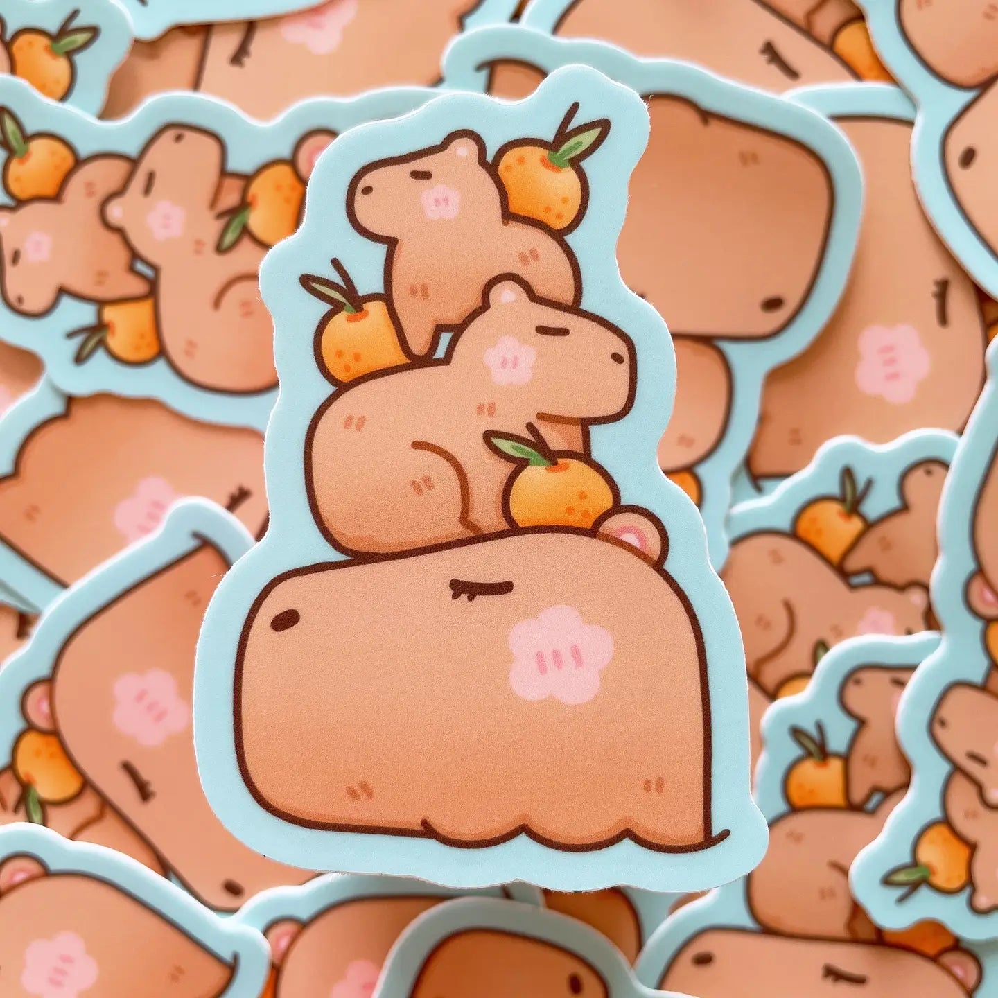 Capybara Stack Sticker