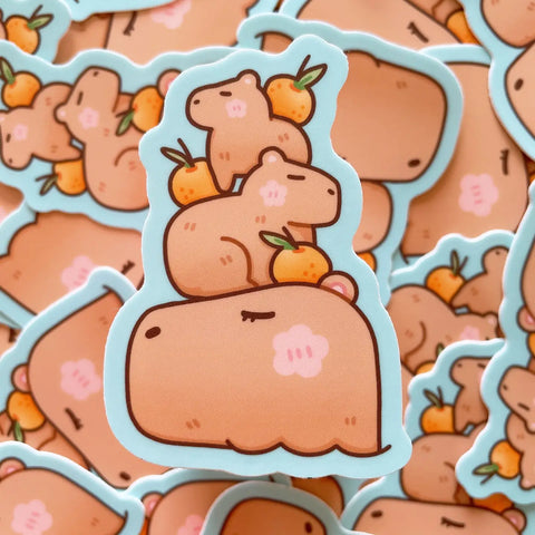 Capybara Stack Sticker