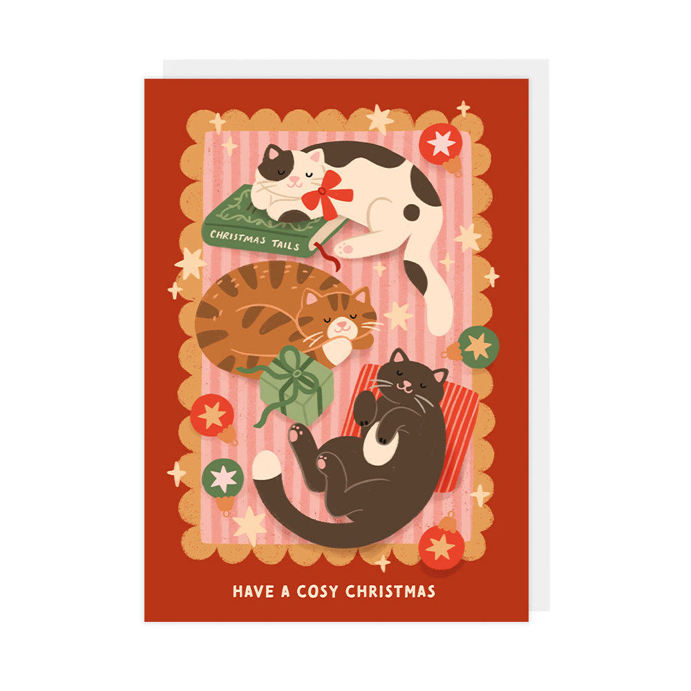 Cozy Cats Christmas Greeting Card