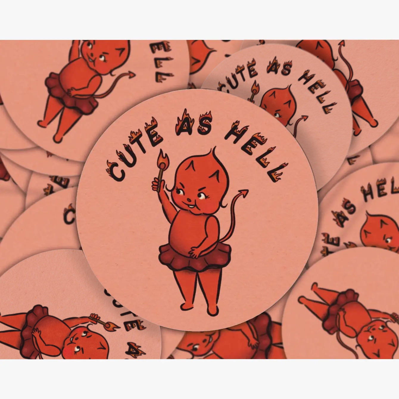 Cute As Hell Sticker