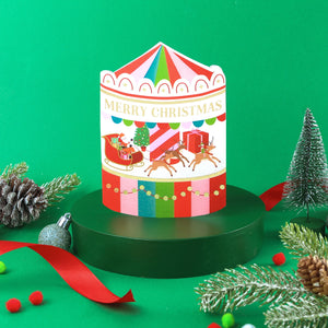 Christmas Carousel Greeting Card