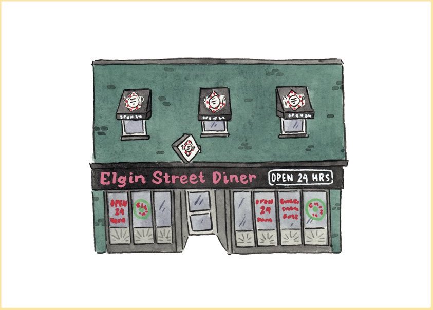 Elgin Street Diner Print