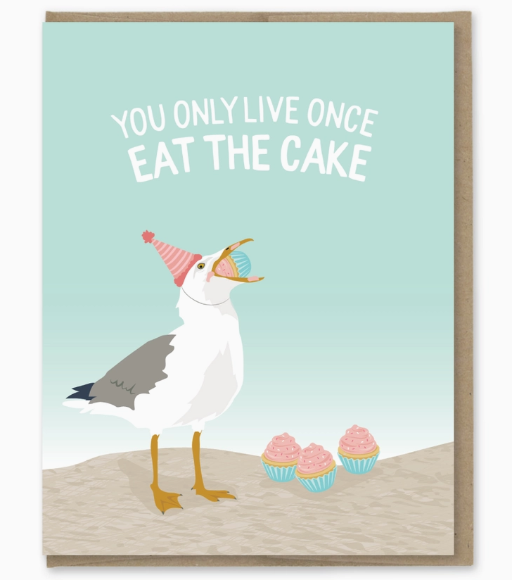 Eat The Cake Greeting Card