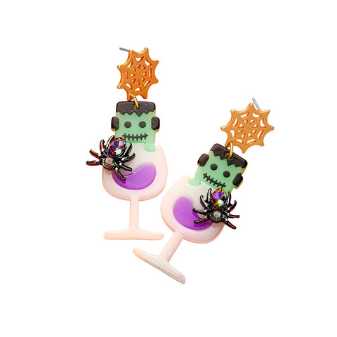 Glow In The Dark Monster Drink Earrings