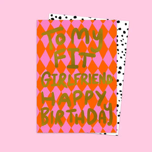 Fit Girlfriend Birthday Greeting Card