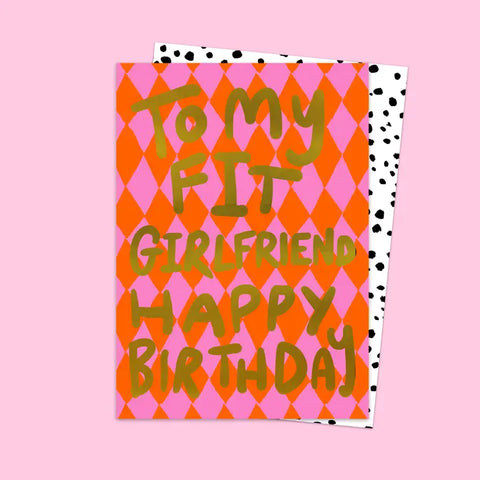 Fit Girlfriend Birthday Greeting Card