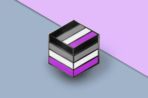 Flag Cube Asexual Pin