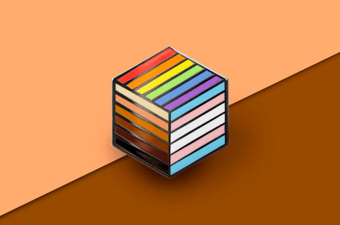 Flag Cube Inclusive Pin