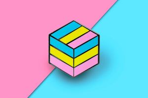 Flag Cube Pansexual Pin