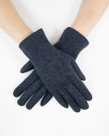 Two Tone Gloves Black