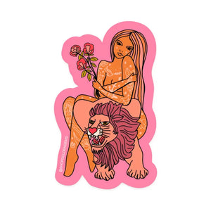 Fiery Little Leo Sticker