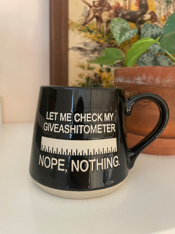 Giveashitometer Wide Bottom Mug