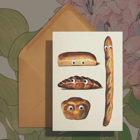 Googly Bread Greeting Card