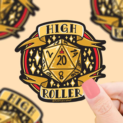 High Roller D20 Sticker